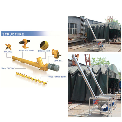 Transporte de parafuso de aço pequeno do eixo helicoidal do de alta capacidade para o material de construção